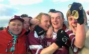 22 February 2004; Caltra players Shane Hogan, 3rd from left, and Colm Kilroy celebrate with supporters after the AIB All-Ireland Senior Club Football Championship Semi-Final match between Caltra and Loup at Markievicz Park in Sligo. Photo by Damien Eagers/Sportsfile