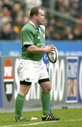 14 February 2004; Frankie Sheahan of Ireland during the RBS Six Nations Rugby Championship match between France and Ireland at Stade de France in Paris, France. Photo by Brendan Moran/Sportsfile