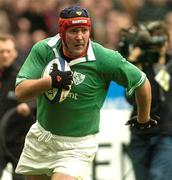14 February 2004; Anthony Foley of Ireland during the RBS Six Nations Rugby Championship match between France and Ireland at Stade de France in Paris, France. Photo by Brendan Moran/Sportsfile