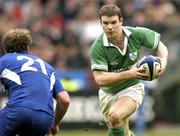 14 February 2004; Gordon D'Arcy of Ireland is tackled by Brian Liebenberg of France during the RBS Six Nations Rugby Championship match between France and Ireland at Stade de France in Paris, France. Photo by Brendan Moran/Sportsfile