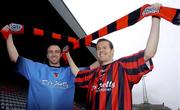 24 February 2004; New signings Tony Grant, left, and James Keddy after a Bohemians FC press conference in Dalymount Park in Dublin. Photo by David Maher/Sportsfile