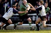 28 February 2004; Bernard Jackman of Connacht is tackled by Scott Lawson of Glasgow Rugby during the Celtic League match between Connacht and Glasgow Rugby at The Sportsground in Galway. Photo by Ray Ryan/Sportsfile