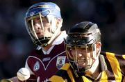 29 February 2004; Sean Dowling of Kilkenny in action against David Forde of Galway during the Allianz Hurling League Division 1A match between Galway and Kilkenny at Pearse Stadium in Galway. Photo by David Maher/Sportsfile