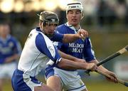 29 February 2004; Tony Browne of Waterford in action against Liam Tynan of Laois during the Allianz Hurling League Division 1A match between Waterford and Laois at Walsh Park in Waterford. Photo by Matt Browne/Sportsfile