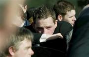 5 March 2005; Tyrone footballer Gavin Devlin in attendance at the funeral of Tyrone footballer Cormac McAnallen at St Patrick's Church in Eglish, Tyrone. Photo by Ray McManus/Sportsfile