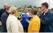 29 May 2016; Cavan manager Terry Hyland is interviewed by journalists after the Ulster GAA Football Senior Championship quarter-final between Cavan and Armagh at Kingspan Breffni Park, Cavan. Photo by Oliver McVeigh/Sportsfile