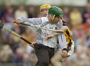 10 June 2006; Mark Briody, Westmeath goalkeeper, in action against James Fitzpatrick, Kilkenny. Guinness Leinster Senior Hurling Championship, Semi-Final, Westmeath v Kilkenny, Cusack Park, Mullingar, Co. Westmeath. Picture credit: Pat Murphy / SPORTSFILE