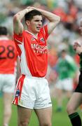 11 June 2006; Brian Mallon, Armagh, at the end. Bank of Ireland Ulster Senior Football Championship, Semi-Final, Armagh v Fermanagh, St. Tighernach's Park, Clones, Co. Monaghan. Picture credit: Oliver McVeigh / SPORTSFILE
