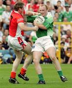 11 June 2006; Francie Bellew, Armagh, in action against Shane Doherty, Fermanagh. Bank of Ireland Ulster Senior Football Championship, Semi-Final, Armagh v Fermanagh, St. Tighernach's Park, Clones, Co. Monaghan. Picture credit: Oliver McVeigh / SPORTSFILE