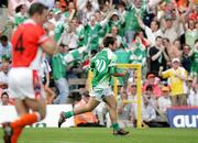 11 June 2006; Fermanagh's Ryan Keenan celebrates after scoring his side's second half goal. Bank of Ireland Ulster Senior Football Championship, Semi-Final, Armagh v Fermanagh, St. Tighernach's Park, Clones, Co. Monaghan. Picture credit: Oliver McVeigh / SPORTSFILE