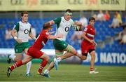 13 June 2014; Robin Copeland, Emerging Ireland, is tackled by Alexander Ianiushkin, Russia. 2014 IRB Nations Cup, Emerging Ireland v Russia, Arcul de Triumf, Bucharest, Romania, Picture credit: Alex Nicodim / SPORTSFILE