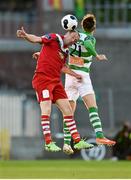 13 June 2014; Colin Healy, Cork City, in action against Ronan Finn, Shamrock Rovers. SSE Airtricity League Premier Division, Shamrock Rovers v Cork City, Tallaght Stadium, Tallaght, Co. Dublin. Picture credit: Matt Browne / SPORTSFILE