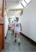 14 June 2014; Kildare captain Niall Ó Muineacháin leads his side out for the second half. GAA All-Ireland Hurling Senior Championship Promotion Play Off, Westmeath v Kildare, Cusack Park, Mullingar, Co. Westmeath. Picture credit: Piaras Ó Mídheach / SPORTSFILE