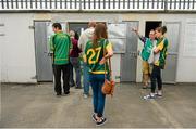 15 June 2014; Meath supporters queue to enter the ground ahead of the game. Leinster GAA Football Senior Championship, Carlow v Meath, Dr. Cullen Park, Carlow. Picture credit: Barry Cregg / SPORTSFILE