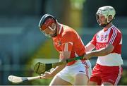 15 June 2014; Artie McGuinness, Armagh, in action against Anton Rafferty, Derry. Ulster GAA Hurling Senior Championship, Armagh v Derry, Athletic Grounds, Armagh. Photo by Sportsfile
