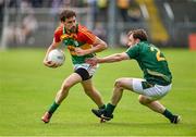 15 June 2014; Michael Meaney, Carlow, in action against Caolan Young, Meath. Leinster GAA Football Senior Championship, Carlow v Meath, Dr. Cullen Park, Carlow. Picture credit: Barry Cregg / SPORTSFILE