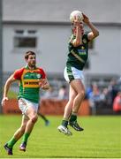 15 June 2014; Andrew Tormey, Meath, in action against Daniel St. Ledger, Carlow. Leinster GAA Football Senior Championship, Carlow v Meath, Dr. Cullen Park, Carlow. Picture credit: Barry Cregg / SPORTSFILE