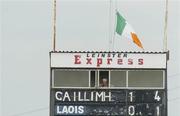 17 June 2006; The Tricolour flies at half mast in memory of Laois U21 hurler Jason Gilligan who passed away recently. Guinness All-Ireland Senior Hurling Championship Qualifier, Round 1, Laois v Galway, O'Moore Park, Portlaoise, Co. Laois. Picture credit: Brian Lawless / SPORTSFILE