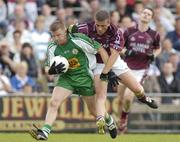 18 June 2006; Paddy McConigley, London, in action against Alan Mangan, Westmeath. Bank of Ireland All-Ireland Senior Football Championship Qualifier, Round 1, Westmeath v London, Cusack Park, Mullingar, Co. Westmeath. Picture credit: Pat Murphy / SPORTSFILE