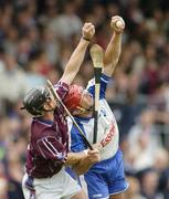 18 June 2006; Seamus Prendergast, Waterford, in action against Darren McCormack, Westmeath. Guinness All-Ireland Senior Hurling Championship Qualifier, Round 1, Westmeath v Waterford, Cusack Park, Mullingar, Co. Westmeath. Picture credit: Pat Murphy / SPORTSFILE