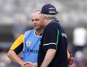 18 June 2006; Clare manager Anthony Daly shakes hands with Limerick manager Joe McKenna. Guinness All-Ireland Senior Hurling Championship Qualifier, Round 1, Clare v Limerick, Cusack Park, Ennis, Co. Clare. Picture credit: Kieran Clancy / SPORTSFILE