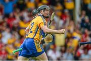 15 June 2014; Colin Ryan, Clare, celebrates after scoring his side's first goal. Munster GAA Hurling Senior Championship, Semi-Final, Clare v Cork, Semple Stadium, Thurles, Co. Tipperary. Picture credit: Dáire Brennan / SPORTSFILE