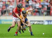 15 June 2014; Tony Kelly, Clare, in action against Christopher Joyce, Cork. Munster GAA Hurling Senior Championship, Semi-Final, Clare v Cork, Semple Stadium, Thurles, Co. Tipperary. Picture credit: Dáire Brennan / SPORTSFILE