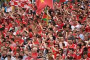 15 June 2014; Cork supporters on the town end terrace before the game. Munster GAA Hurling Senior Championship, Semi-Final, Clare v Cork, Semple Stadium, Thurles, Co. Tipperary. Picture credit: Ray McManus / SPORTSFILE