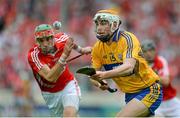 15 June 2014; Conor McGrath, Clare, in action against Stephen McDonnell, Cork. Munster GAA Hurling Senior Championship, Semi-Final, Clare v Cork, Semple Stadium, Thurles, Co. Tipperary. Picture credit: Dáire Brennan / SPORTSFILE
