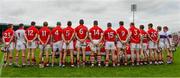 15 June 2014; The Cork team stand for the team photograph. Munster GAA Hurling Senior Championship, Semi-Final, Clare v Cork, Semple Stadium, Thurles, Co. Tipperary. Picture credit: Dáire Brennan / SPORTSFILE