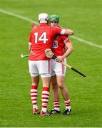 15 June 2014; Cork captain Patrick Cronin, left, and Liam MacAogain celebrate after the game. Munster GAA Hurling Senior Championship, Semi-Final, Clare v Cork, Semple Stadium, Thurles, Co. Tipperary. Picture credit: Ray McManus / SPORTSFILE