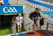7 June 2014; Kildare goalkeeper Paul Dermody emerges for the first half. Christy Ring Cup Final, Kerry v Kildare, Croke Park, Dublin. Picture credit: Piaras Ó Mídheach / SPORTSFILE