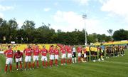 18 June 2006;The Shelbourne and FK Vetra teams line up before the start of the game. UEFA Intertoto Cup, First Round, First Leg, FK Vetra v Shelbourne, Vetros Stadium, Vilnius, Lithuania. Picture credit: David Maher / SPORTSFILE