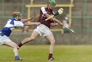 17 June 2006; Andrew Keary, Galway, in action against John A Delaney, Laois. Guinness All-Ireland Senior Hurling Championship Qualifier, Round 1, Laois v Galway, O'Moore Park, Portlaoise, Co. Laois. Picture credit: Brian Lawless / SPORTSFILE