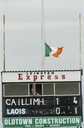 17 June 2006; The Tricolour flies at half mast in memory of Laois U21 hurler Jason Gilligan who passed away recently. Guinness All-Ireland Senior Hurling Championship Qualifier, Round 1, Laois v Galway, O'Moore Park, Portlaoise, Co. Laois. Picture credit: Brian Lawless / SPORTSFILE