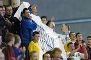 23 June 2006; Bohemians supporters holds banners up for the Bohemians manager Gareth Farrelly. eircom League, Premier Division, Bohemians v Sligo Rovers, Dalymount Park, Dublin. Picture credit: David Maher / SPORTSFILE