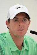 18 June 2014; Rory McIlroy speaking during a press conference at the 2014 Irish Open Golf Championship Pro-Am. Fota Island, Cork. Picture credit: Diarmuid Greene / SPORTSFILE