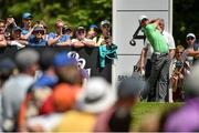 18 June 2014; Rory McIlroy watches his shot from the fourth teebox during the 2014 Irish Open Golf Championship Pro-Am. Fota Island, Cork. Picture credit: Diarmuid Greene / SPORTSFILE