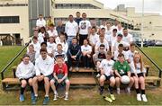 19 June 2014; Children from disadvantaged schools in Dublin with Dublin footballer Jonny Cooper, Siobhan Earley, GPA, former Dublin footballer Senan Connell, Dessie Farrell, CEO of the GPA, and Tony Griffin, Dublin hurling mentor in attendance at the annual GPA Community Camp in ALSAA, Dublin. The Camp, which is overseen by county players, is run for children from disadvantaged schools and this year is being run in conjunction with the SOAR organisation. ALSAA Sports Centre, Old Airport Road, Dublin. Picture credit: Barry Cregg / SPORTSFILE