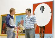 20 June 2006; Tipperary captain Ger O'Grady, left, and Cork captain Pat Mulcahy at a photocall ahead of this weekend's Guinness Munster Senior Hurling Championship Final in Thurles. RHA Gallery, Dublin. Picture credit: Brendan Moran / SPORTSFILE