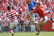 25 June 2006; Diarmuid Fitzgerald, Tipperary, has his shot saved by Cork goalkeeper Donal Og Cusack as Diarmuid O'Sullivan, Cork, tackles. Guinness Munster Senior Hurling Championship Final, Tipperary v Cork, Semple Stadium, Thurles, Co. Tipperary. Picture credit: Brendan Moran / SPORTSFILE