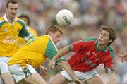 25 June 2006; Liam O'Malley, Mayo, in action against Michael Foley, Leitrim. Bank of Ireland Connacht Senior Football Championship, Semi-Final, Leitrim v Mayo, Sean McDiarmuid Park, Carrick-on-Shannon, Co. Leitrim. Picture credit: Pat Murphy / SPORTSFILE