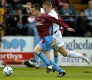 26 June 2006; Brian Shelley, Drogheda United, in action against Mark Rooney, Dublin City. eircom League, Premier Division, Drogheda United v Dublin City, United Park, Drogheda, Co. Louth. Picture credit: David Maher / SPORTSFILE