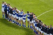 25 June 2006; The Laois squad stand for the National Anthem. Bank of Ireland Leinster Senior Football Championship, Semi-Final, Dublin v Laois, Croke Park, Dublin. Picture credit: Brian Lawless / SPORTSFILE