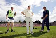 25 June 2006; Fermanagh manager Charlie Mulgrew, centre, with Conal Sheridan and Gerry Moane. Bank of Ireland Ulster Senior Football Championship, Semi-Final Replay, Armagh v Fermanagh, St. Tighearnach's Park, Clones, Co. Monaghan. Picture credit: Oliver McVeigh / SPORTSFILE