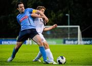 6 June 2014; Robbie Benson, UCD, in action against Alex Byrne, Galway. FAI Ford Cup, 2nd Round, UCD v Galway, UCD Bowl, Belfield, Dublin. Picture credit: Piaras Ó Mídheach / SPORTSFILE