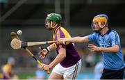 21 June 2014; Joe Coleman, Wexford, in action against Paul O'Dea, Dublin. Electric Ireland Leinster Minor Hurling Championship, Semi-Final, Dublin v Wexford, Parnell Park, Dublin. Picture credit: Piaras Ó Mídheach / SPORTSFILE