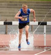21 June 2014; Sean Collins, St. Flannan's College, Ennis, Co. Clare, on his way to winning the Boys 1500m Steeplechase event. The 2014 Aviva Schools Tailteann Games. Morton Stadium, Santry, Dublin. Picture credit: Tomás Greally / SPORTSFILE