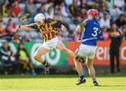 21 June 2014; Conor Browne, Kilkenny, in action against Ryan Mullaney, Laois. Electric Ireland Leinster Minor Hurling Championship, Semi-Final, Laois v Kilkenny, O'Moore Park, Portlaoise, Co. Laois. Picture credit: Pat Murphy / SPORTSFILE