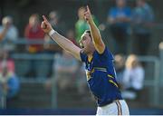 21 June 2014; Seánie Furlong, Wicklow, celebrates after scoring his side's second goal. GAA Football All-Ireland Senior Championship, Round 1A, Wicklow v Offaly, Aughrim GAA Grounds, Aughrim, Co. Wicklow. Picture credit: Dáire Brennan / SPORTSFILE